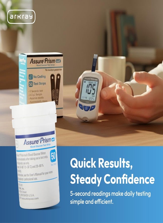 arkray Assure Prism Multi Blood Glucose Test Strips – 0.5 Microliter Sample Size, Accurate & Fast 5-Second Results, Compatible with Assure Prism Multi Glucose Monitoring System, 50 Count - Image 5